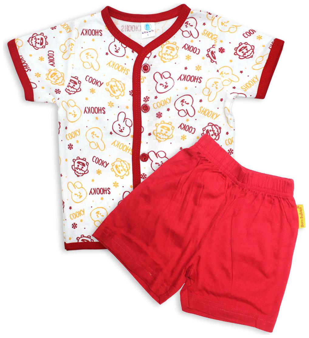 

Born Babies Baby boy Top bottom set - Red