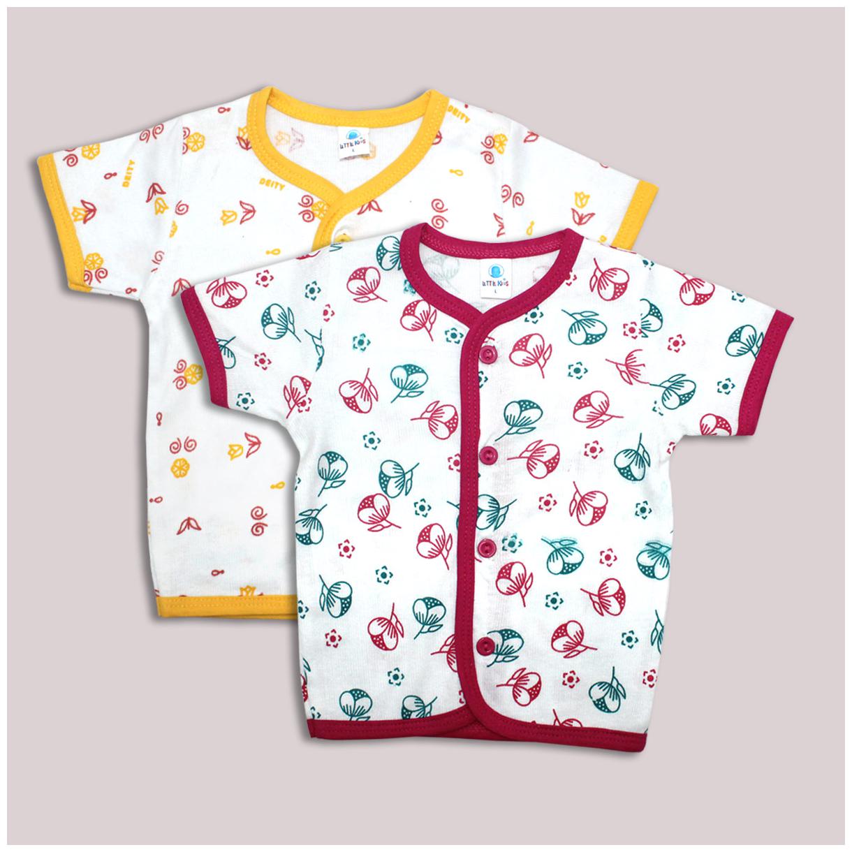 

Born Babies Cotton Printed Top for Unisex Infants - Multi