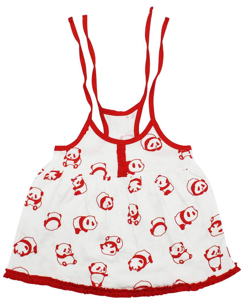 

Born Babies Baby girl Cotton Printed Princess frock - Red White