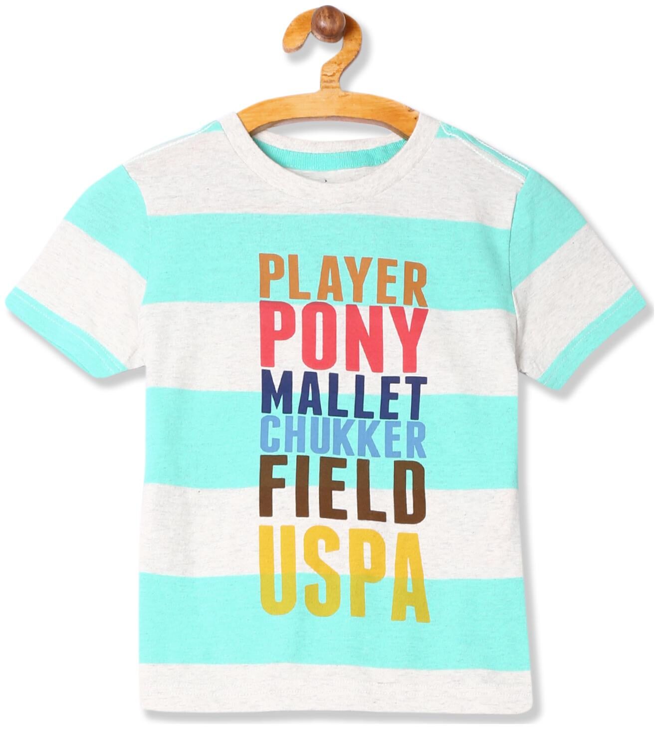 

U S Polo Assn Boy Cotton Printed T-shirt - Green