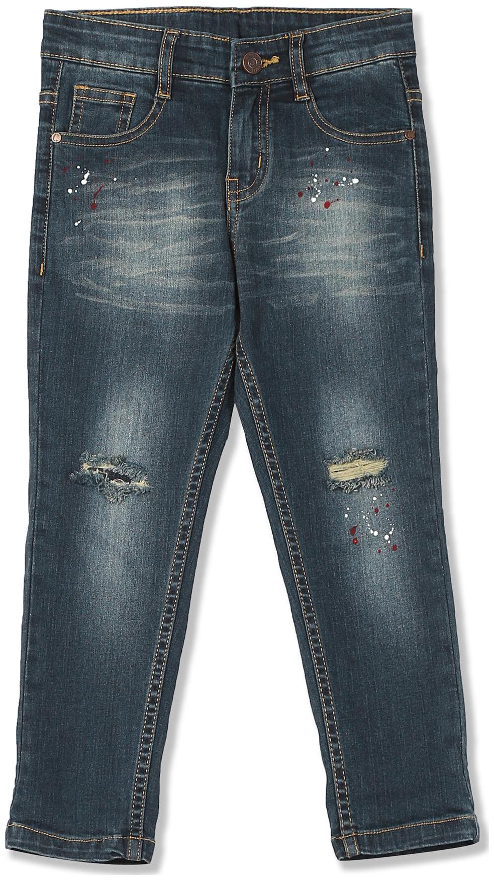 

Boys Dark Wash Distressed Jeans