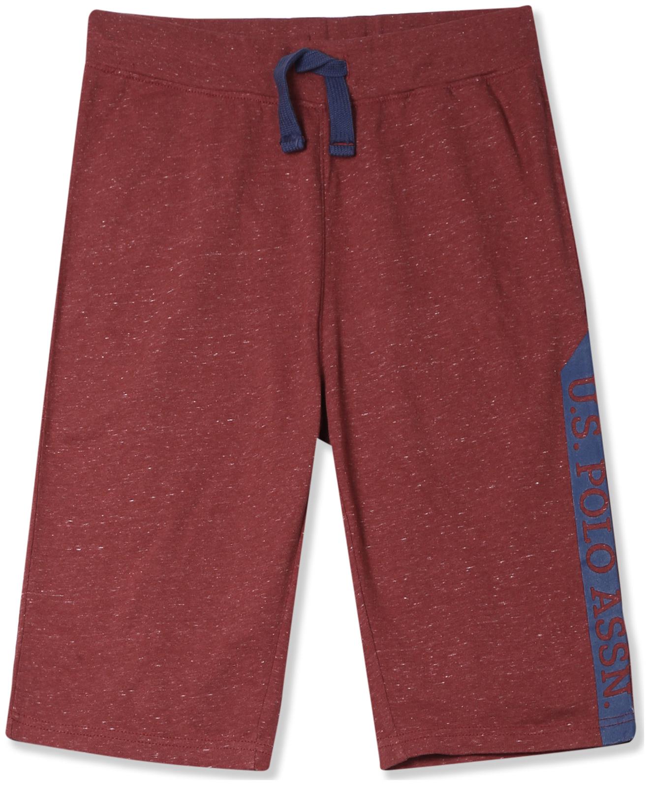 

U S Polo Assn Boy Solid Shorts 3 4ths - Red