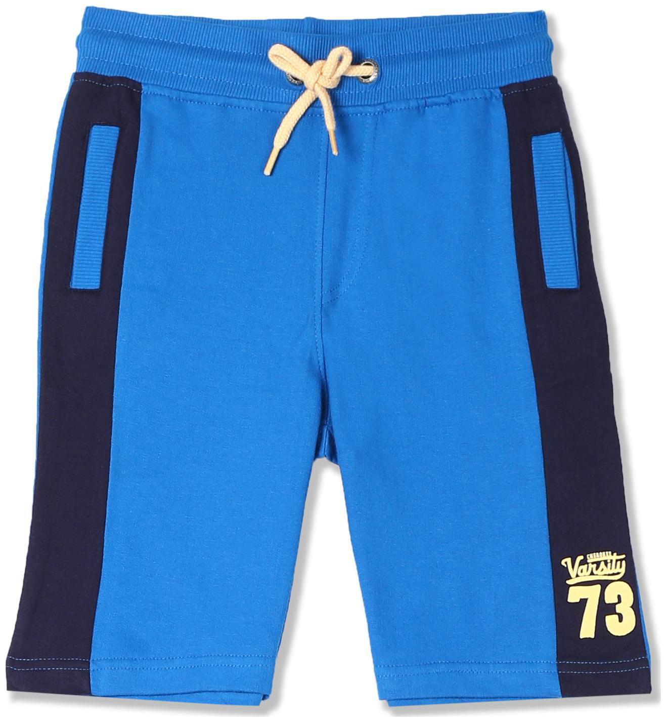 

Boys Drawstring Waist Solid Shorts