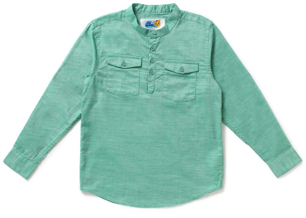 

CuB McPAWS Boy Cotton Solid Shirt Green