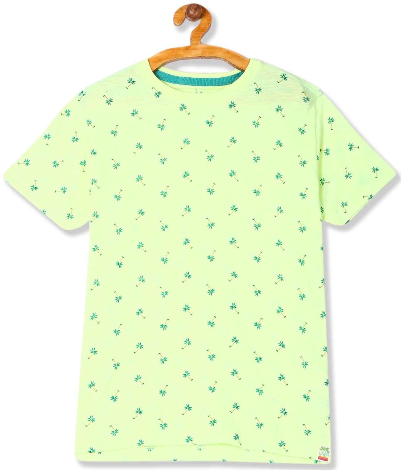 

U S Polo Assn Boy Cotton Printed T-shirt - Green