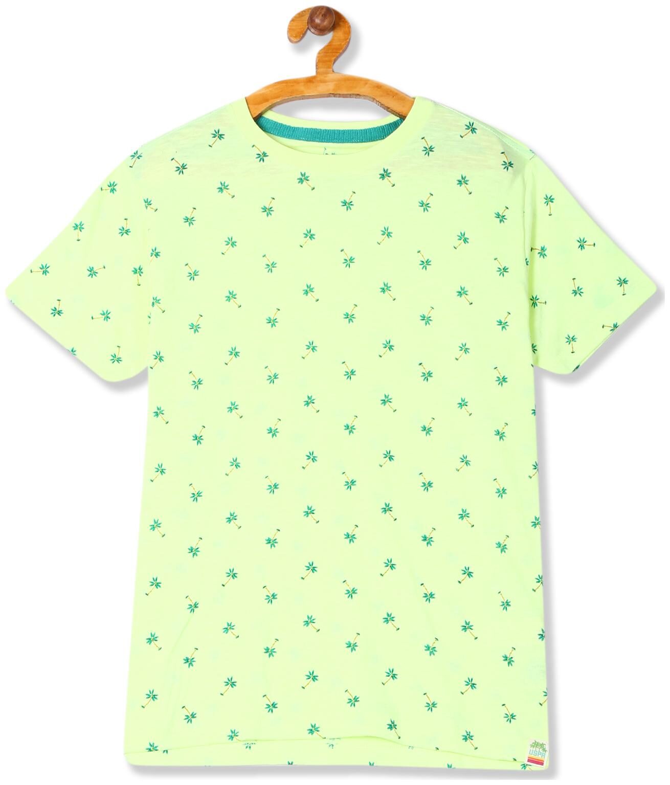 

U S Polo Assn Boy Cotton Printed T-shirt - Green