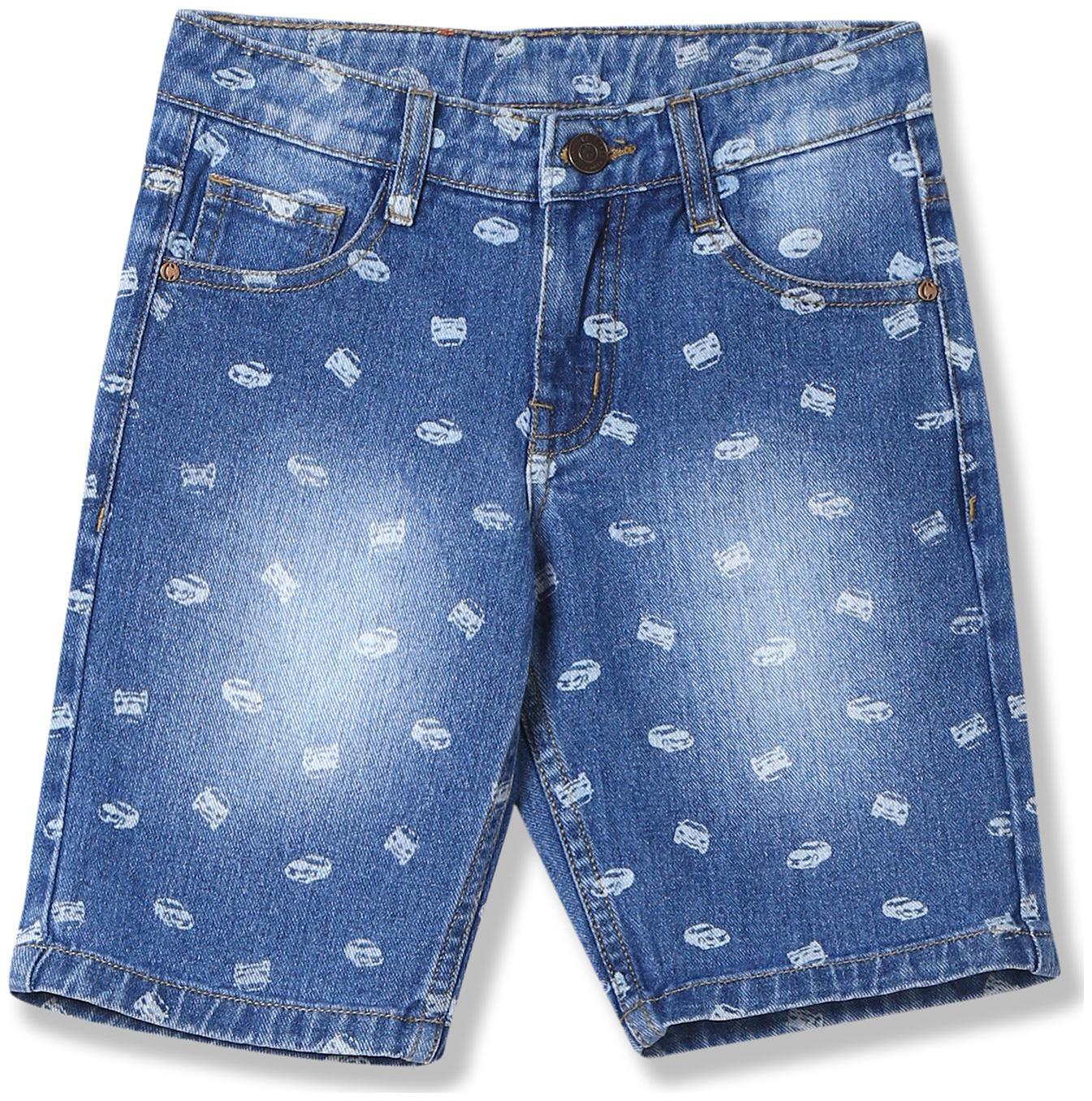 

Boys Printed Denim Shorts