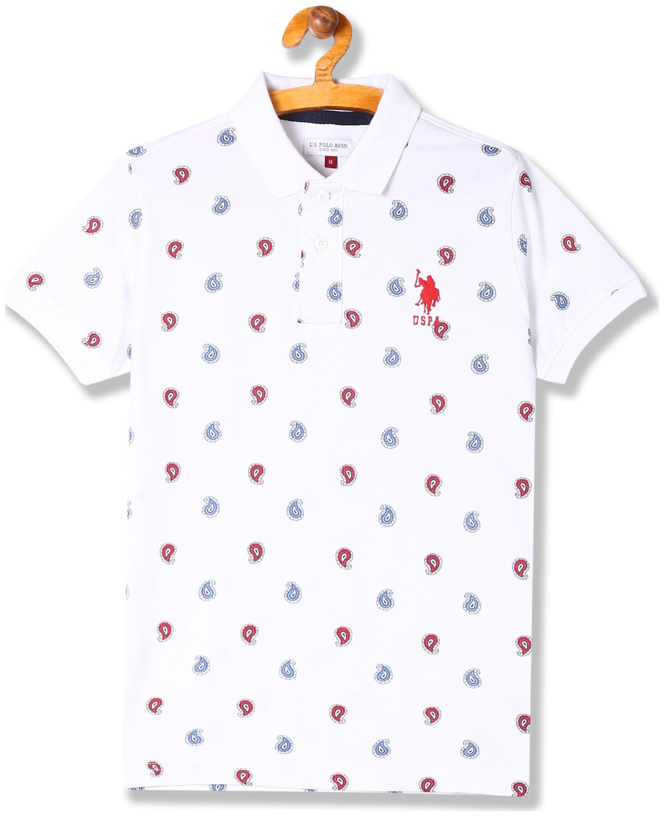 

U S Polo Assn Boy Cotton Printed T-shirt - White