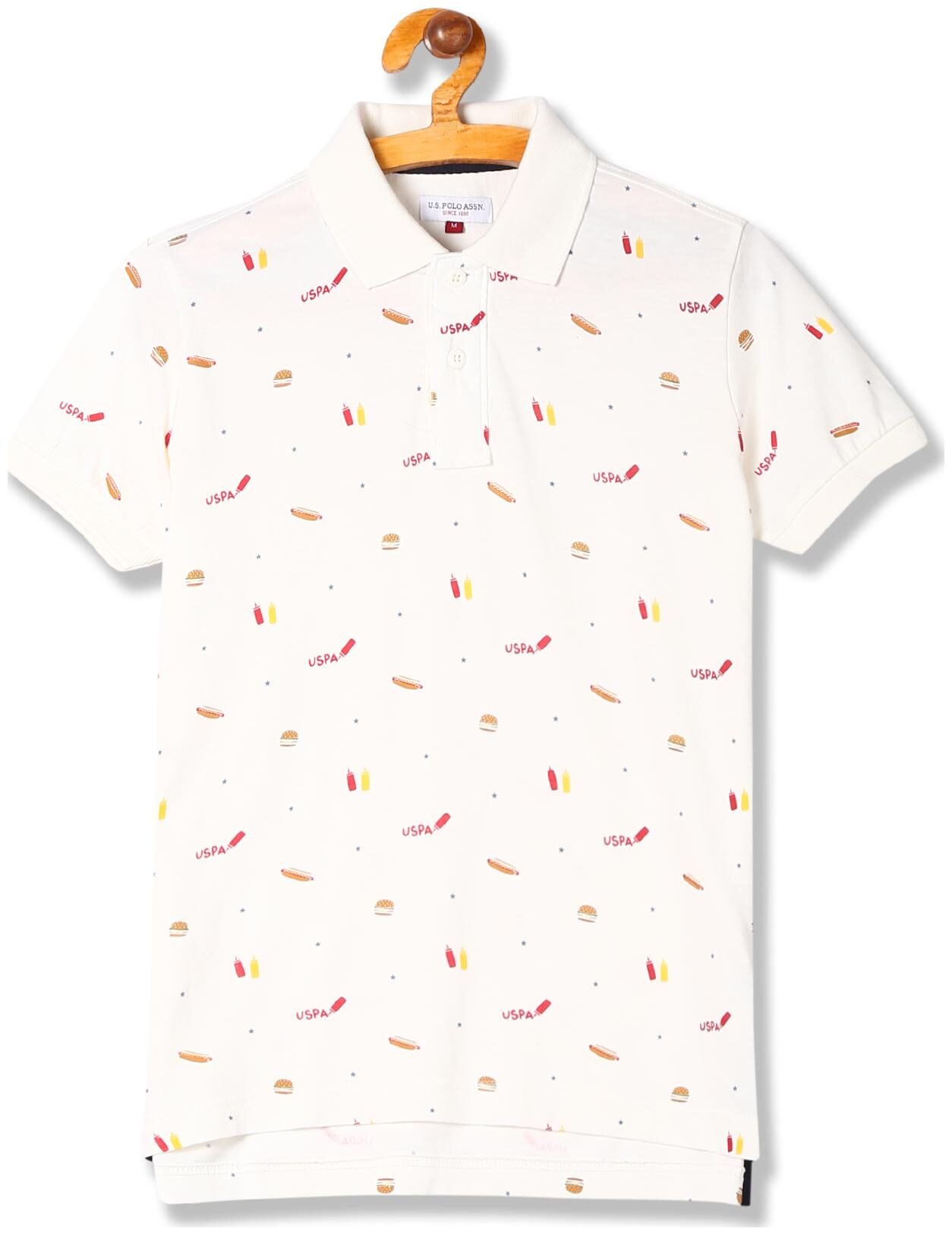 

U S Polo Assn Boy Cotton Printed T-shirt - White
