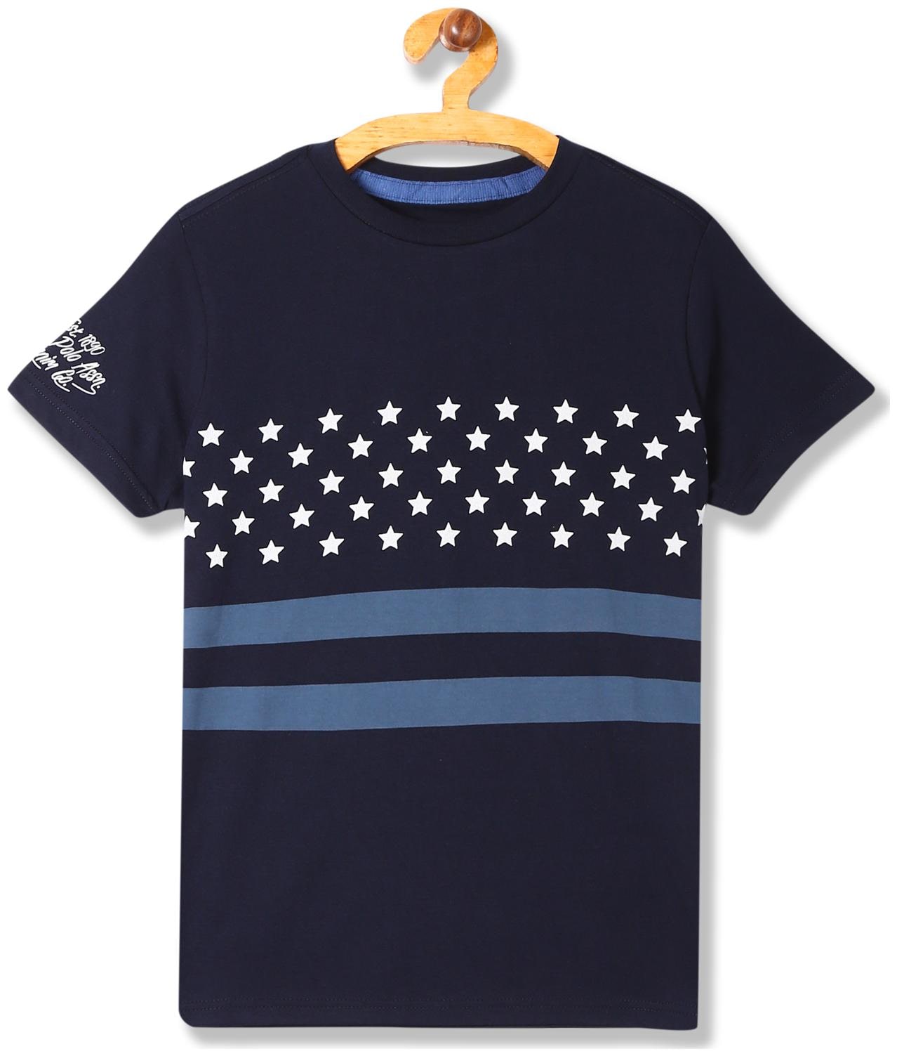 

U S Polo Assn Boy Cotton Striped T-shirt - Blue