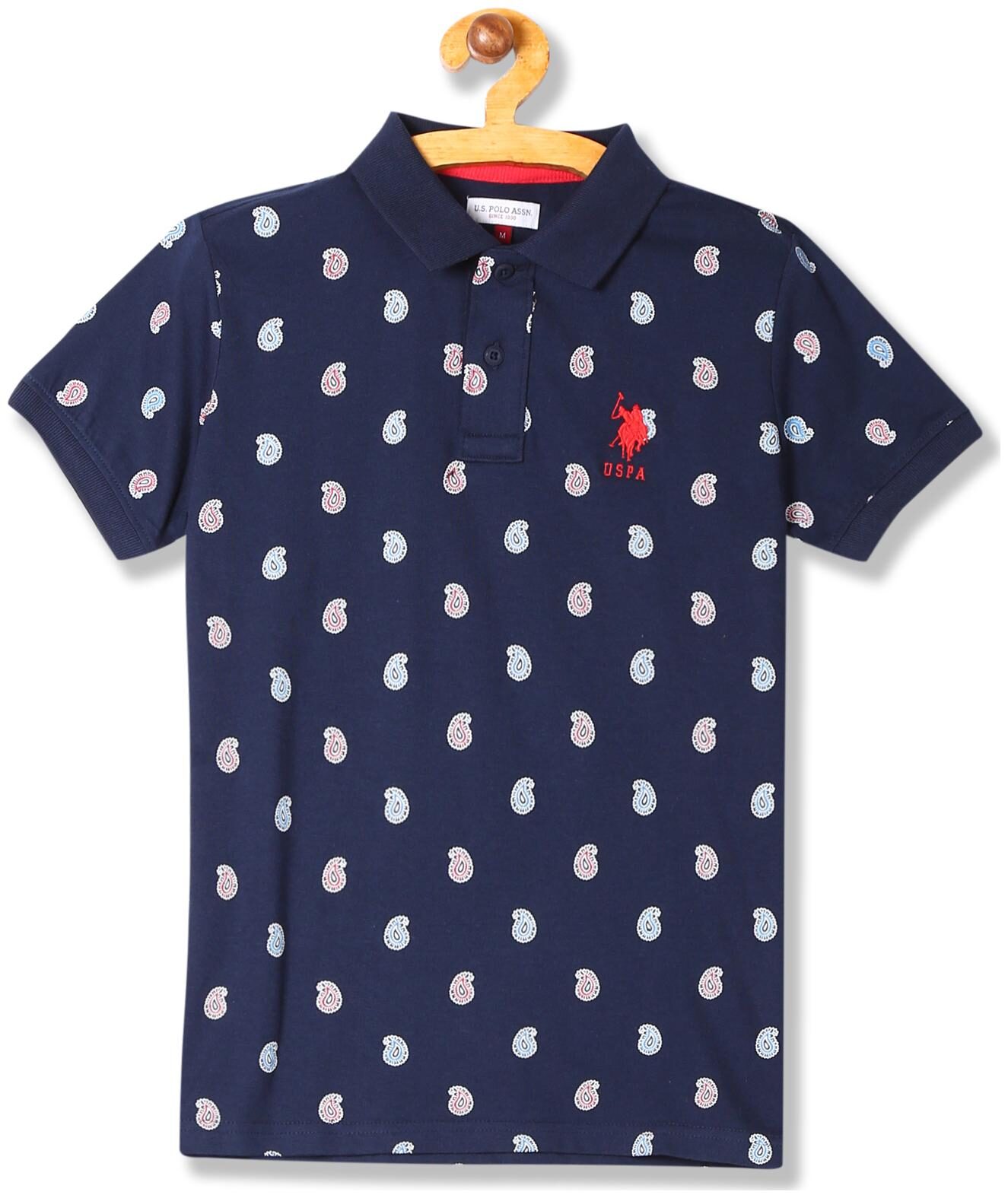 

U S Polo Assn Boy Cotton Printed T-shirt - Blue