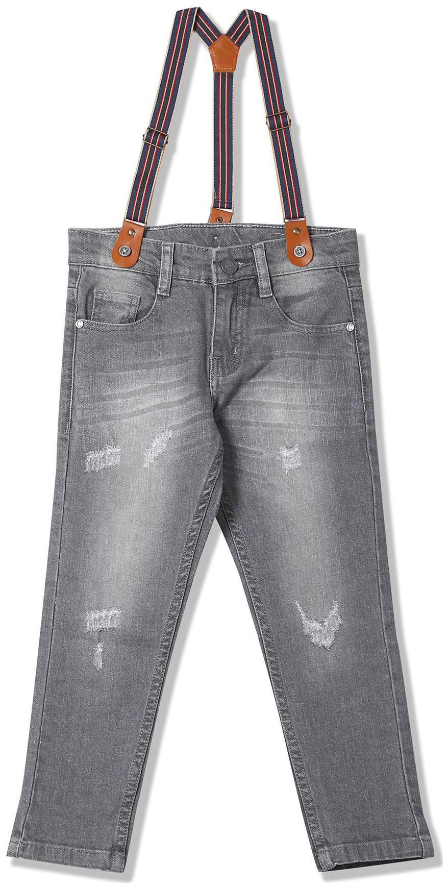 

Boys Slim Fit Jeans With Suspenders
