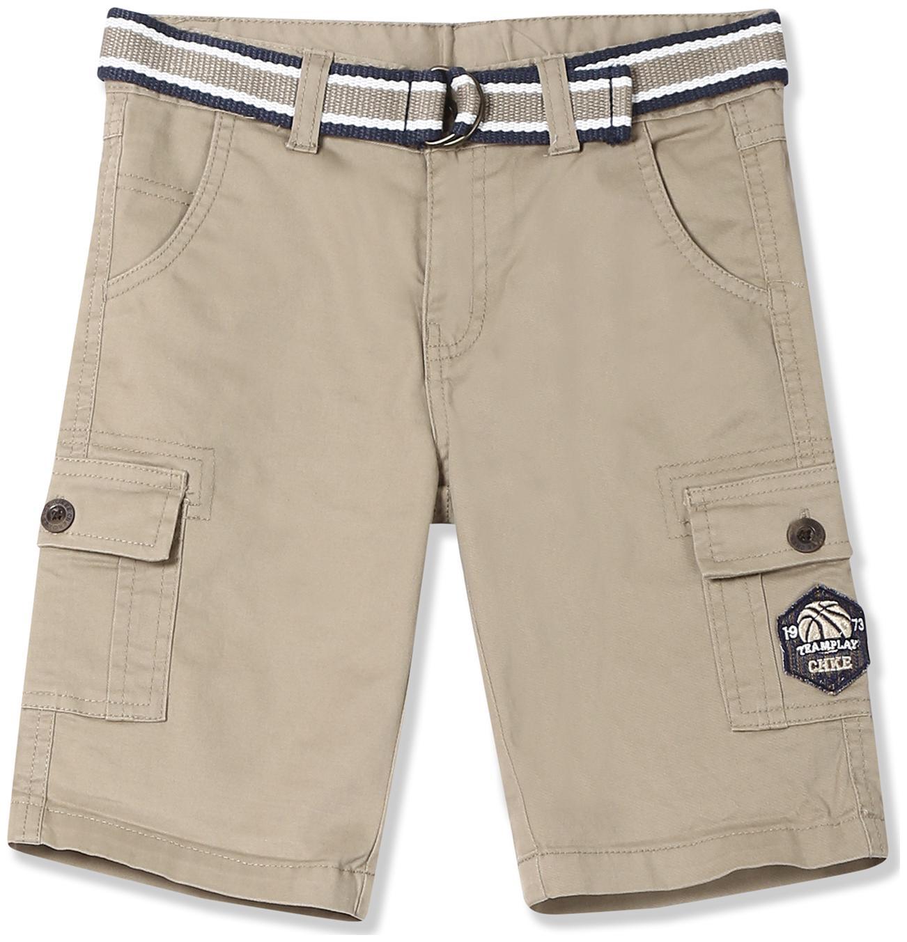 

Boys Solid Cargo Shorts
