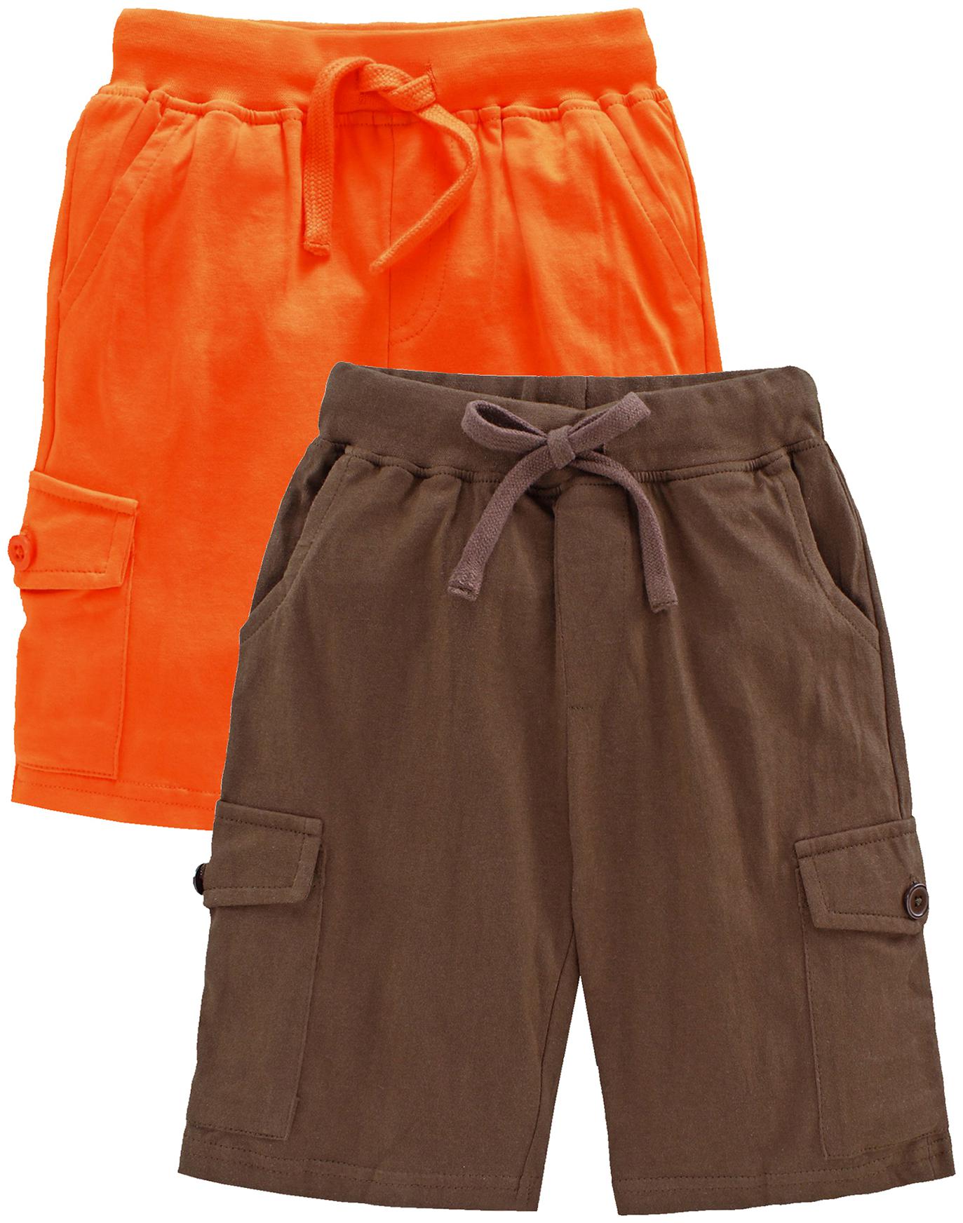 

KiddoPanti Boy Solid Shorts 3 4ths - Orange Brown