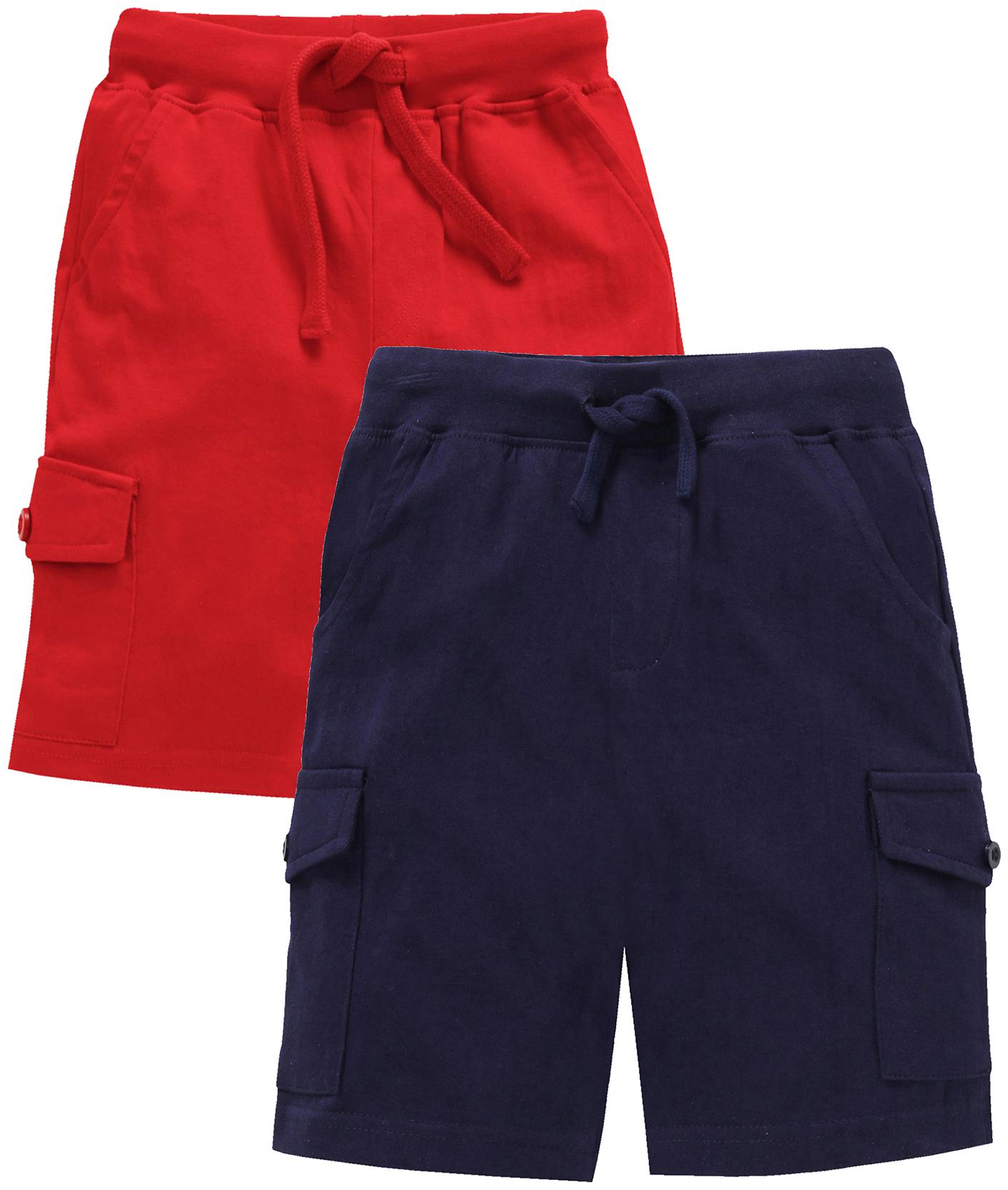 

KiddoPanti Boy Solid Shorts 3 4ths - Red