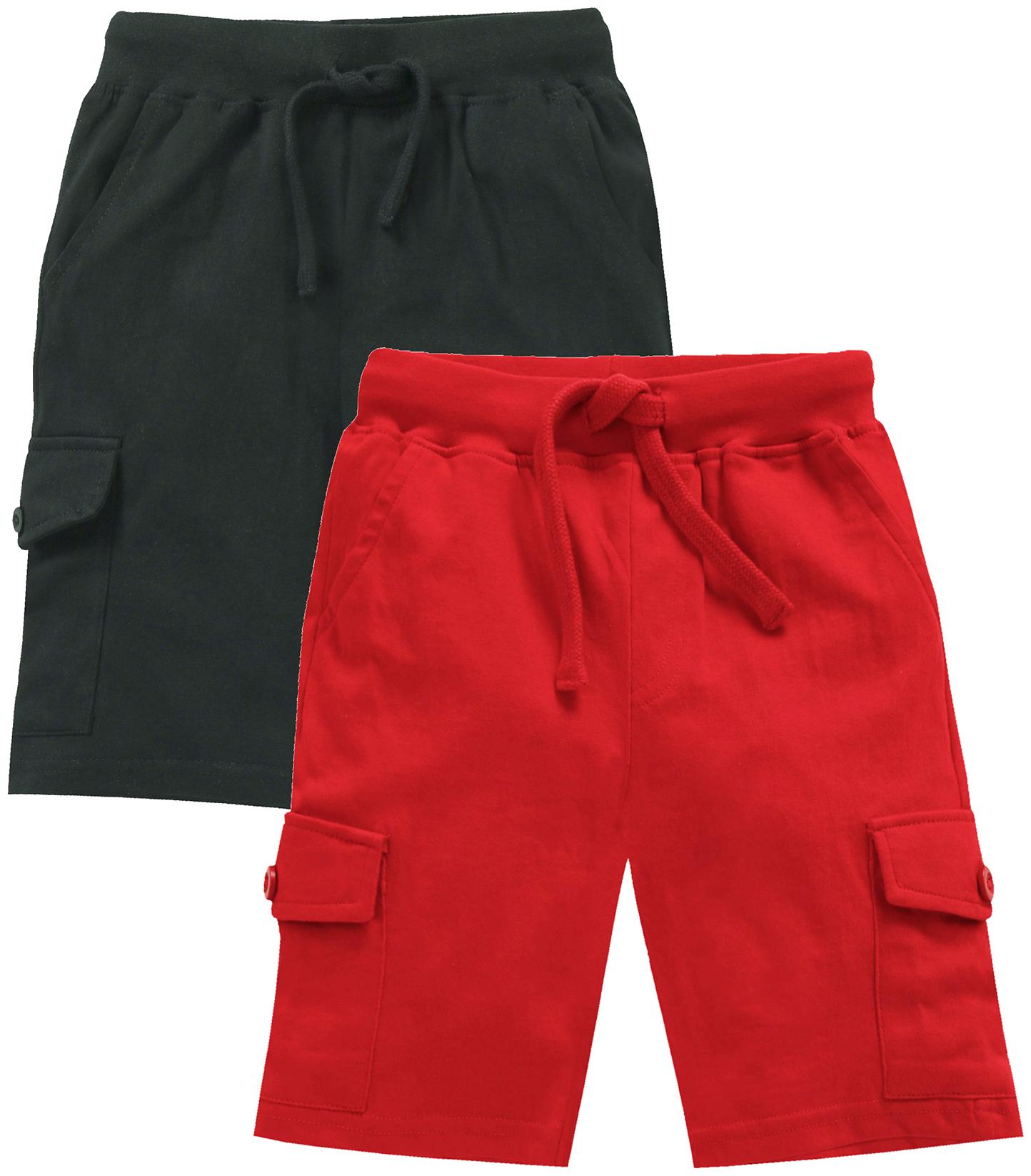 

KiddoPanti Boy Solid Shorts 3 4ths - Blue Red