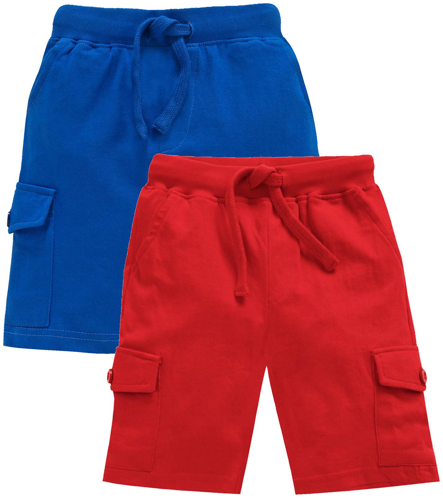 

KiddoPanti Boy Solid Shorts 3 4ths - Blue Red