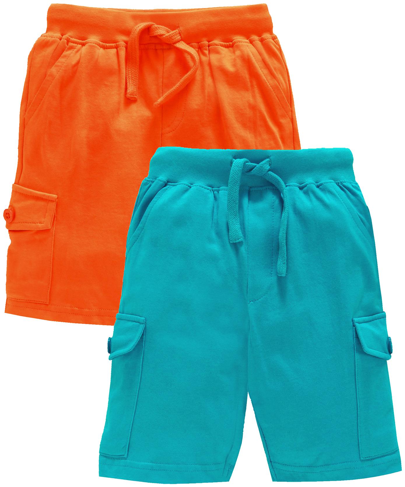 

KiddoPanti Boy Solid Shorts 3 4ths - Blue Orange
