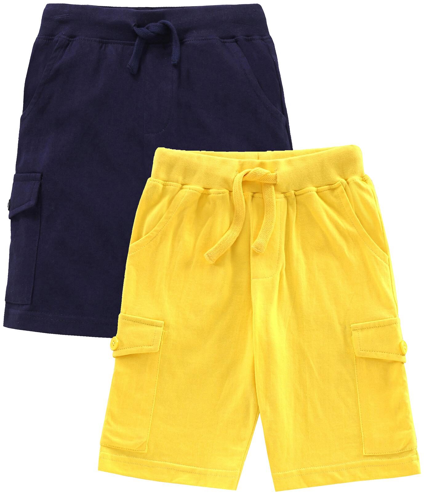 

KiddoPanti Boy Solid Shorts 3 4ths - Blue Yellow