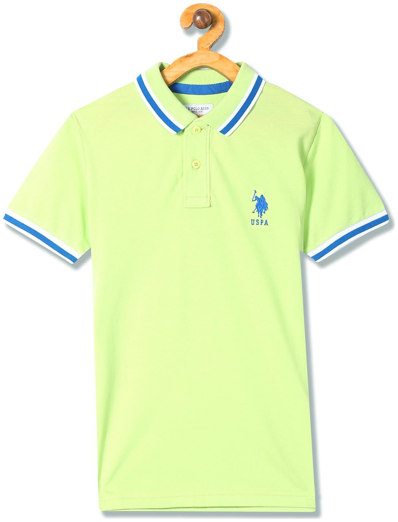 

U S Polo Assn Boy Cotton Solid T-shirt - Green