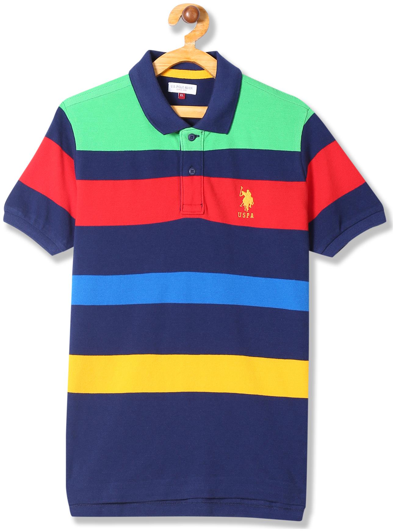 

U S Polo Assn Boy Cotton Striped T-shirt - Multi