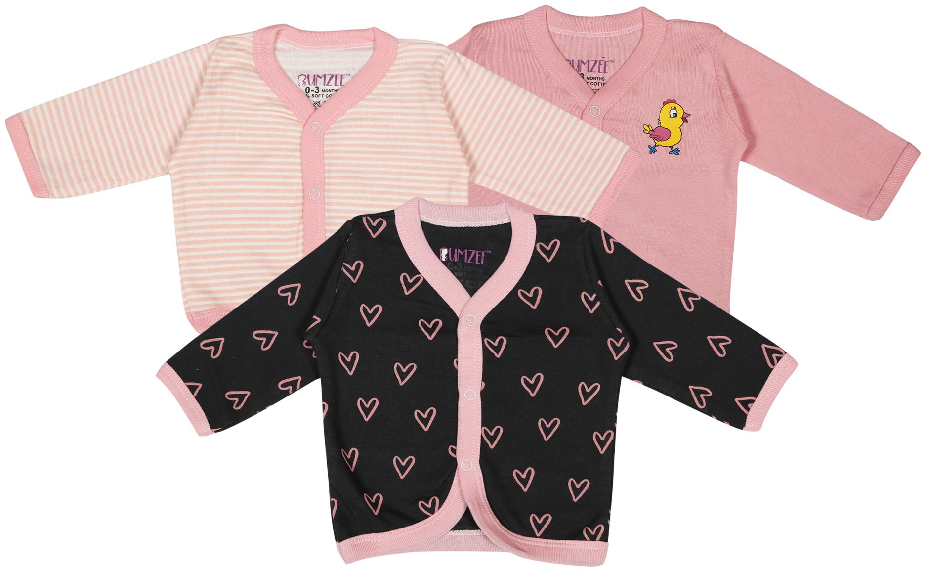 

BUMZEE Knitted Printed T shirt for Unisex Infants - Pink