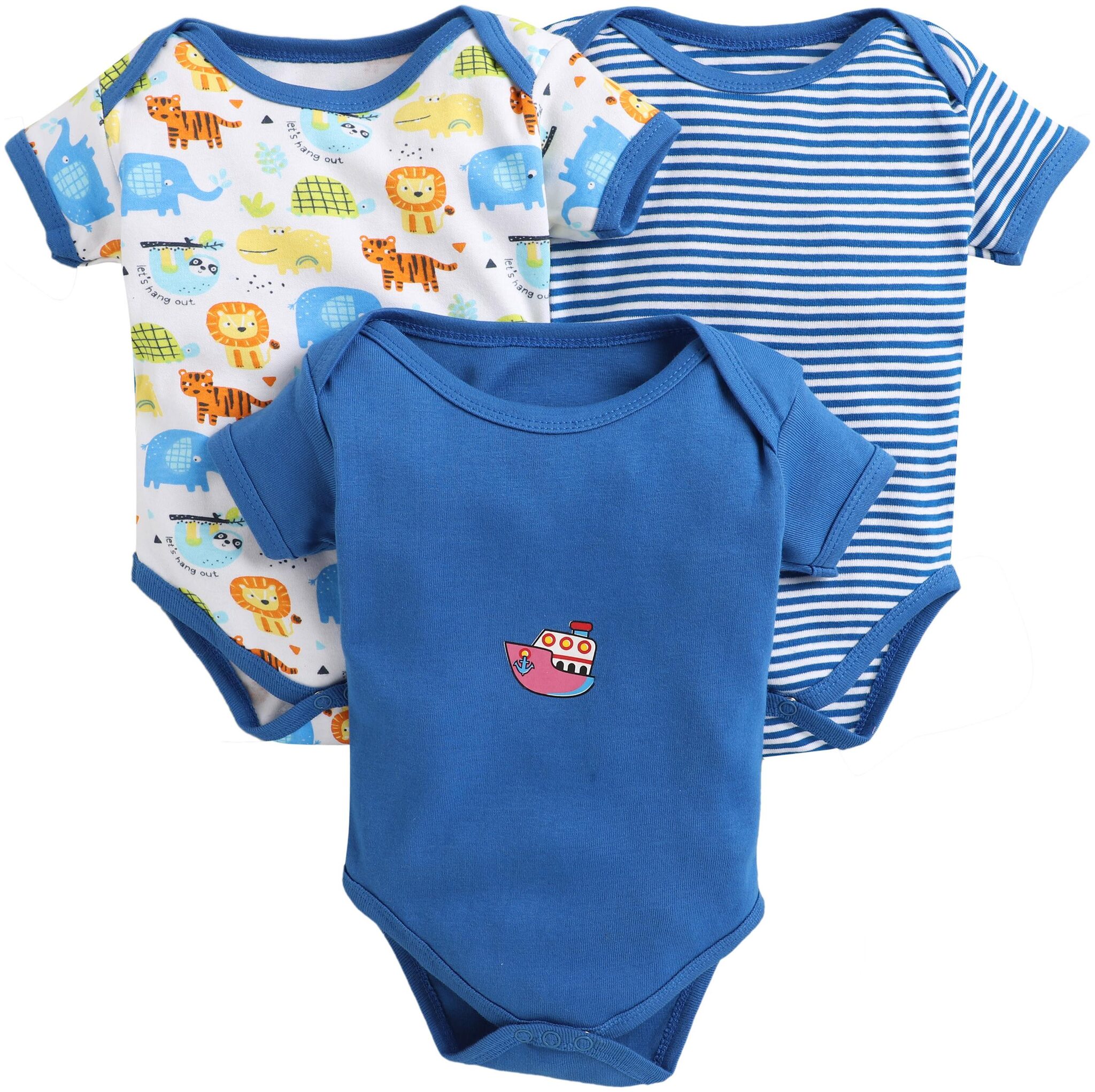 

BUMZEE Unisex Knitted Printed Body suit - Blue