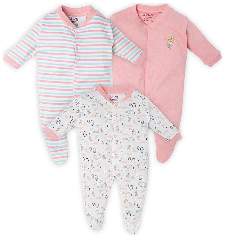 

BUMZEE Unisex Cotton Printed Sleep suit - Multi