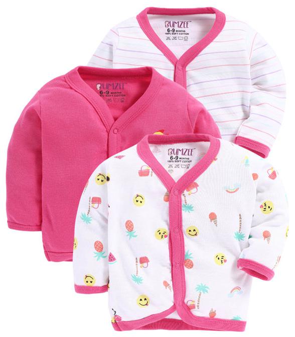 

BUMZEE Knitted Printed T shirt for Unisex Infants - Pink
