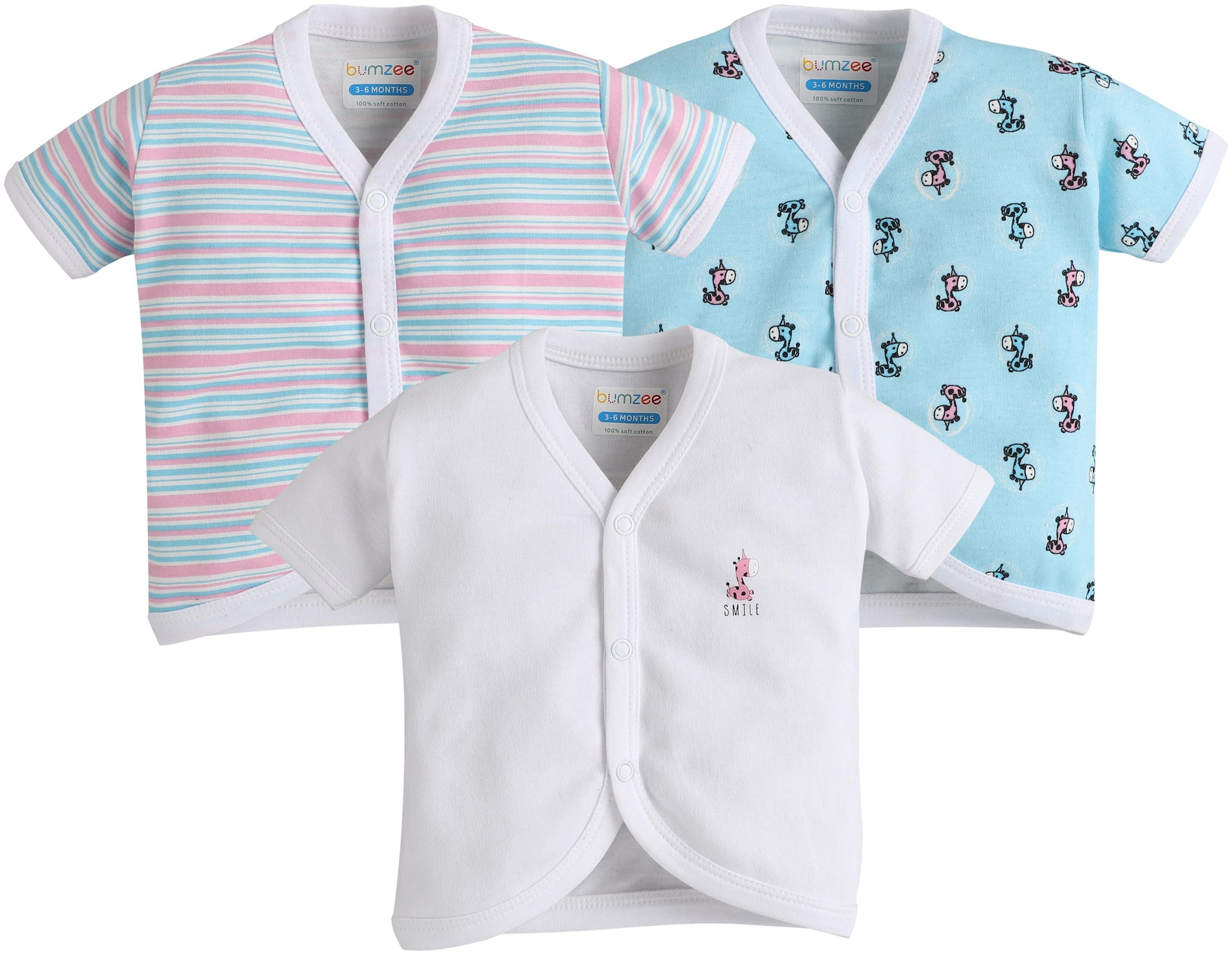 

BUMZEE Knitted Printed T shirt for Unisex Infants - Multi