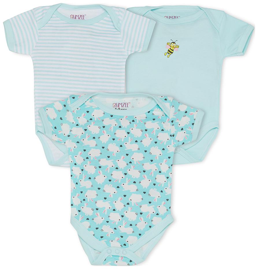 

BUMZEE Unisex Cotton Printed Body suit - Blue