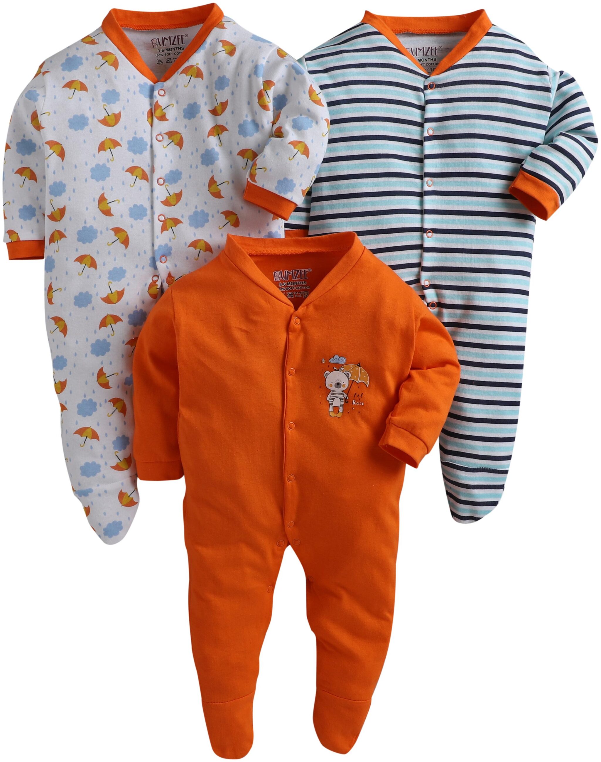

BUMZEE Unisex Knitted Printed Sleep suit - Multi