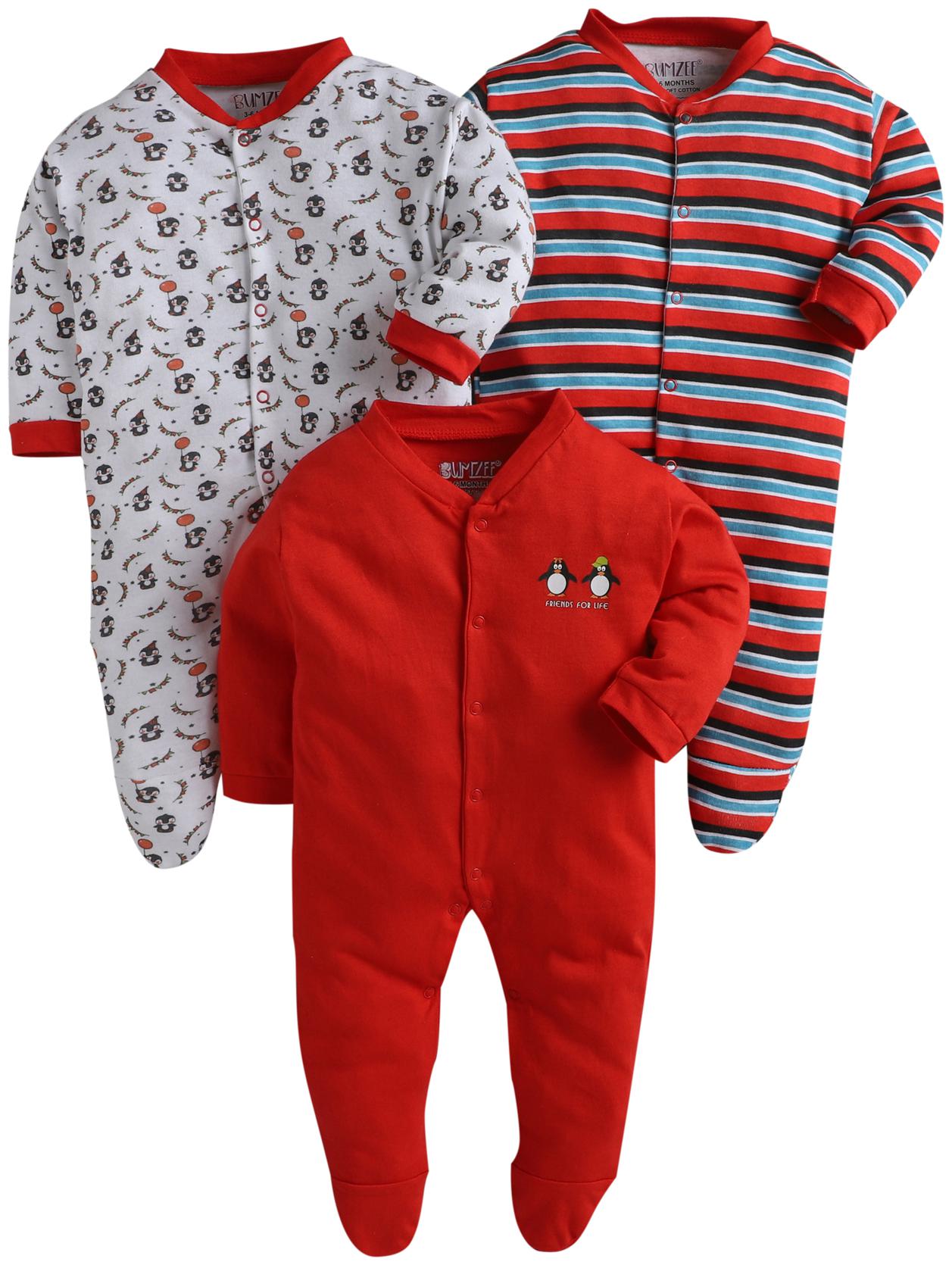 

BUMZEE Unisex Knitted Printed Sleep suit - Multi