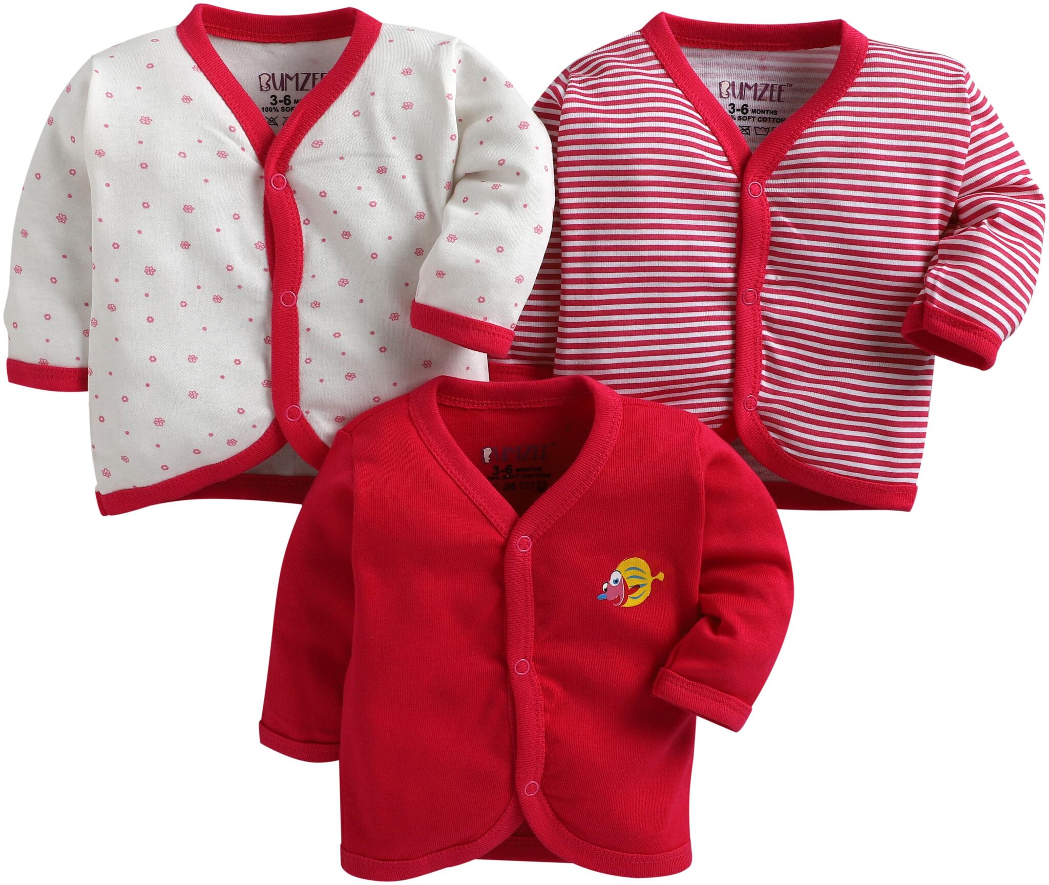 

BUMZEE Knitted Printed T shirt for Unisex Infants - Multi