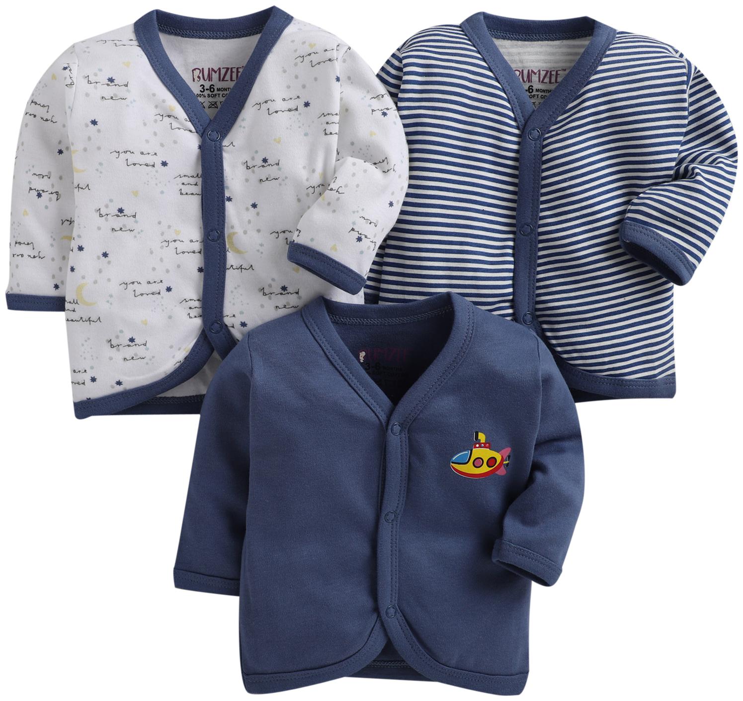 

BUMZEE Knitted Printed T shirt for Unisex Infants - Multi