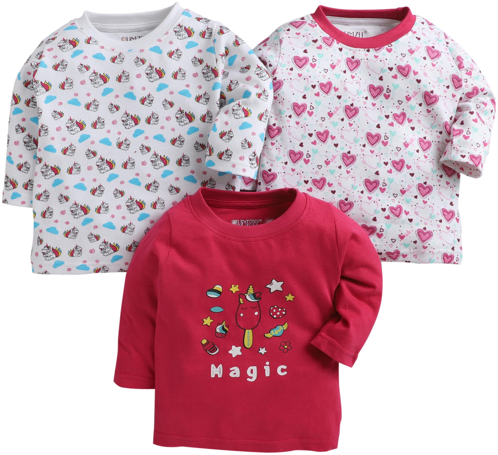

BUMZEE Knitted Printed T shirt for Unisex Infants - Multi