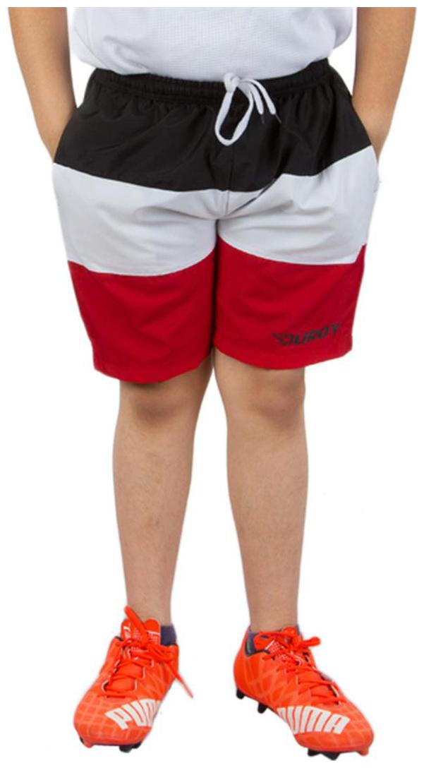 

BURDY Striped Boy s Black Sports Shorts
