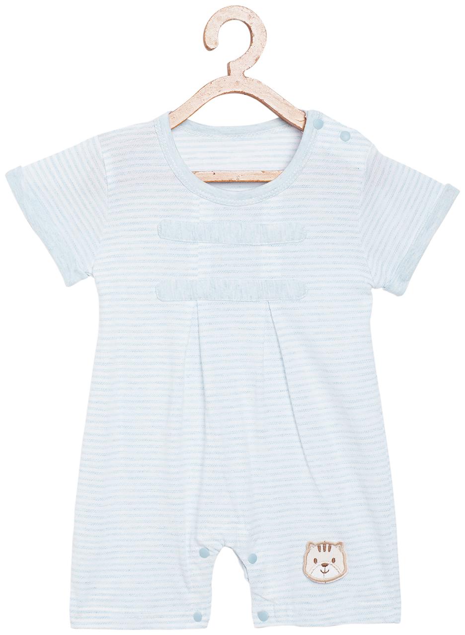 

Camey Unisex Cotton Printed Romper - Blue