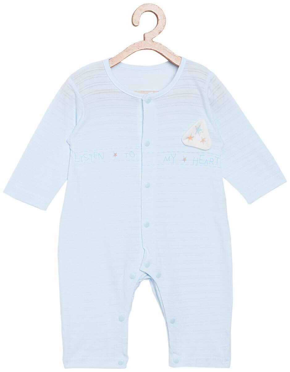 

Camey Unisex Cotton Printed Romper - Blue