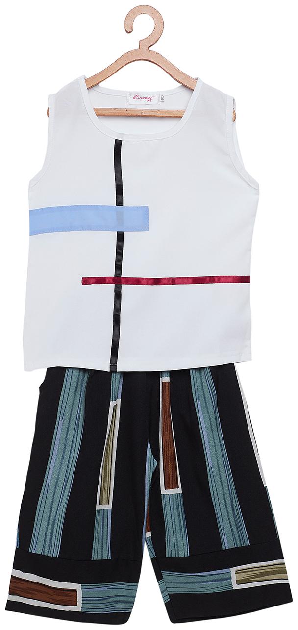 

Camey Girl Polyester Top Bottom Set - Multi