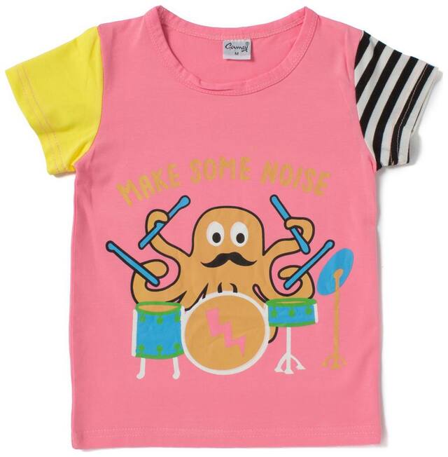 Camey Boy Cotton Printed T-shirt - Pink