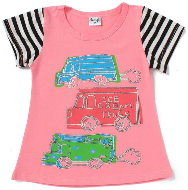 Camey Boy Cotton Printed T-shirt - Pink