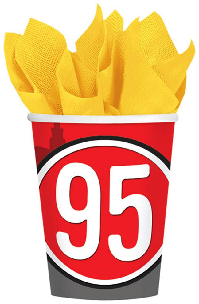 

Cars Formula Racer 9 oz Hot or Cold Paper Cups 8 Count Birthday Party Supplies
