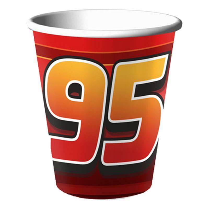 

Cars Grand Prix Dream Party Paper Cups 8 Count Birthday Party Supplies New