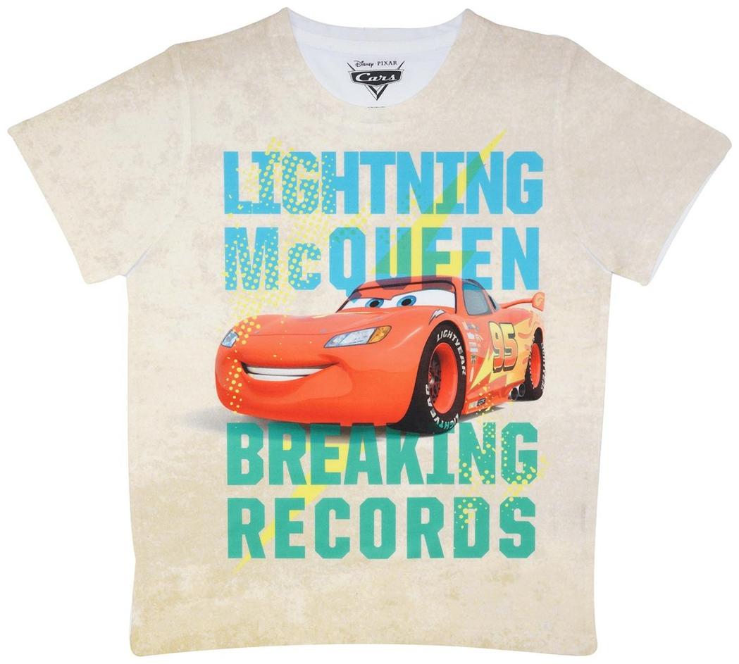 

Cars Boy Polyester Printed T-shirt - Beige