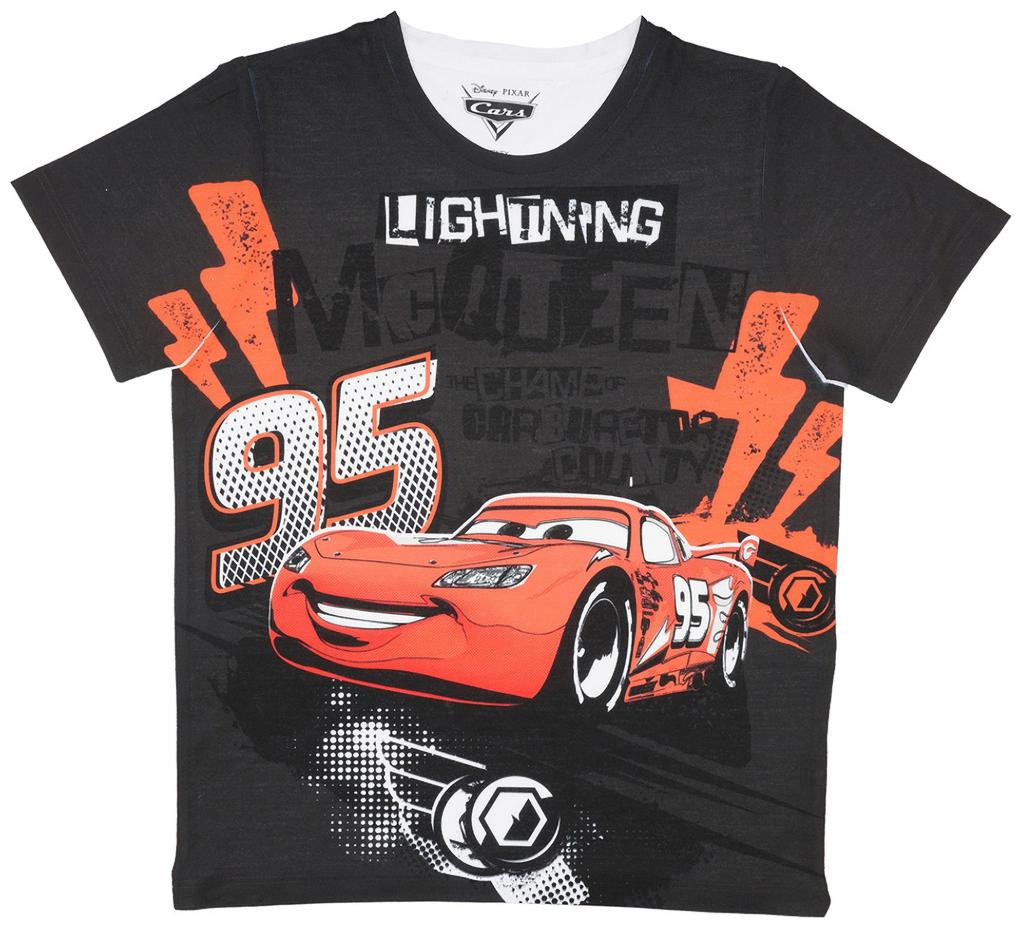

Cars Boy Polyester Printed T-shirt - Black
