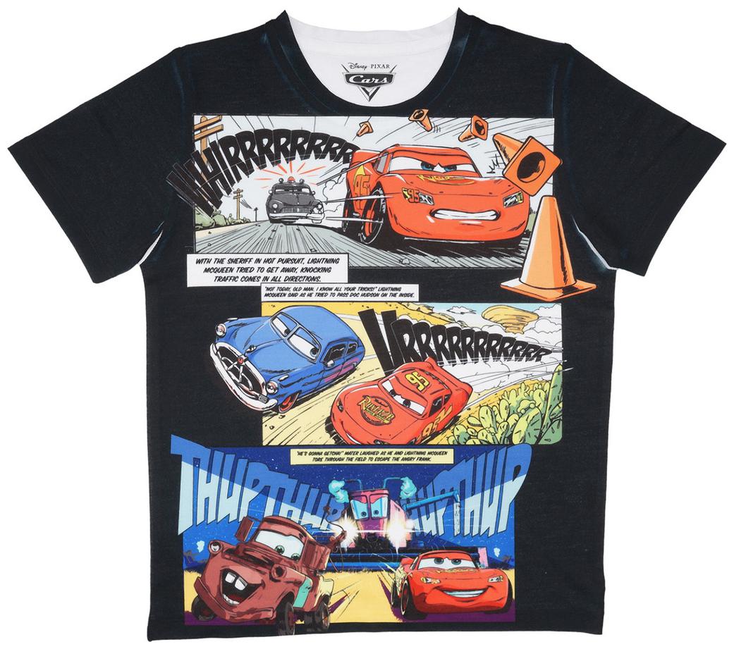 

Cars Boy Polyester Printed T-shirt - Black
