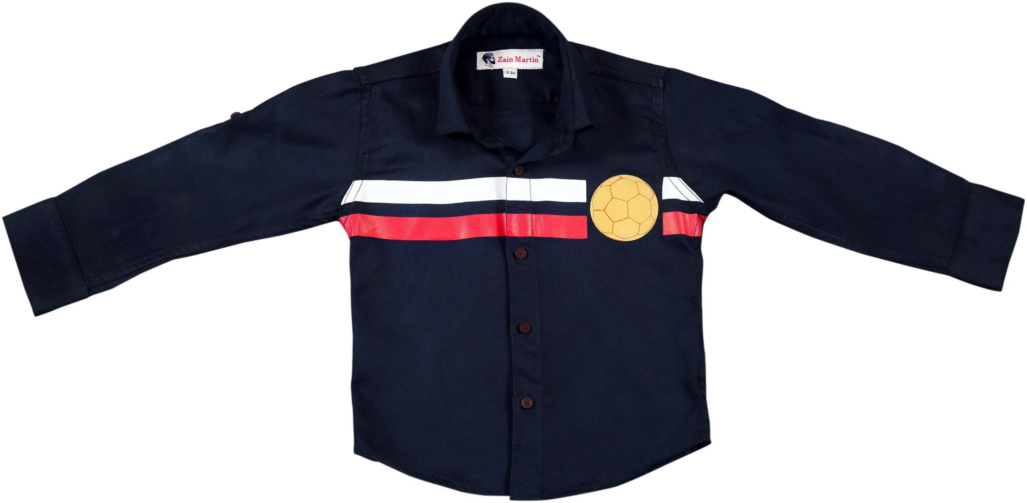 

ZAIN MARTIN Boy Cotton Printed Shirt Blue