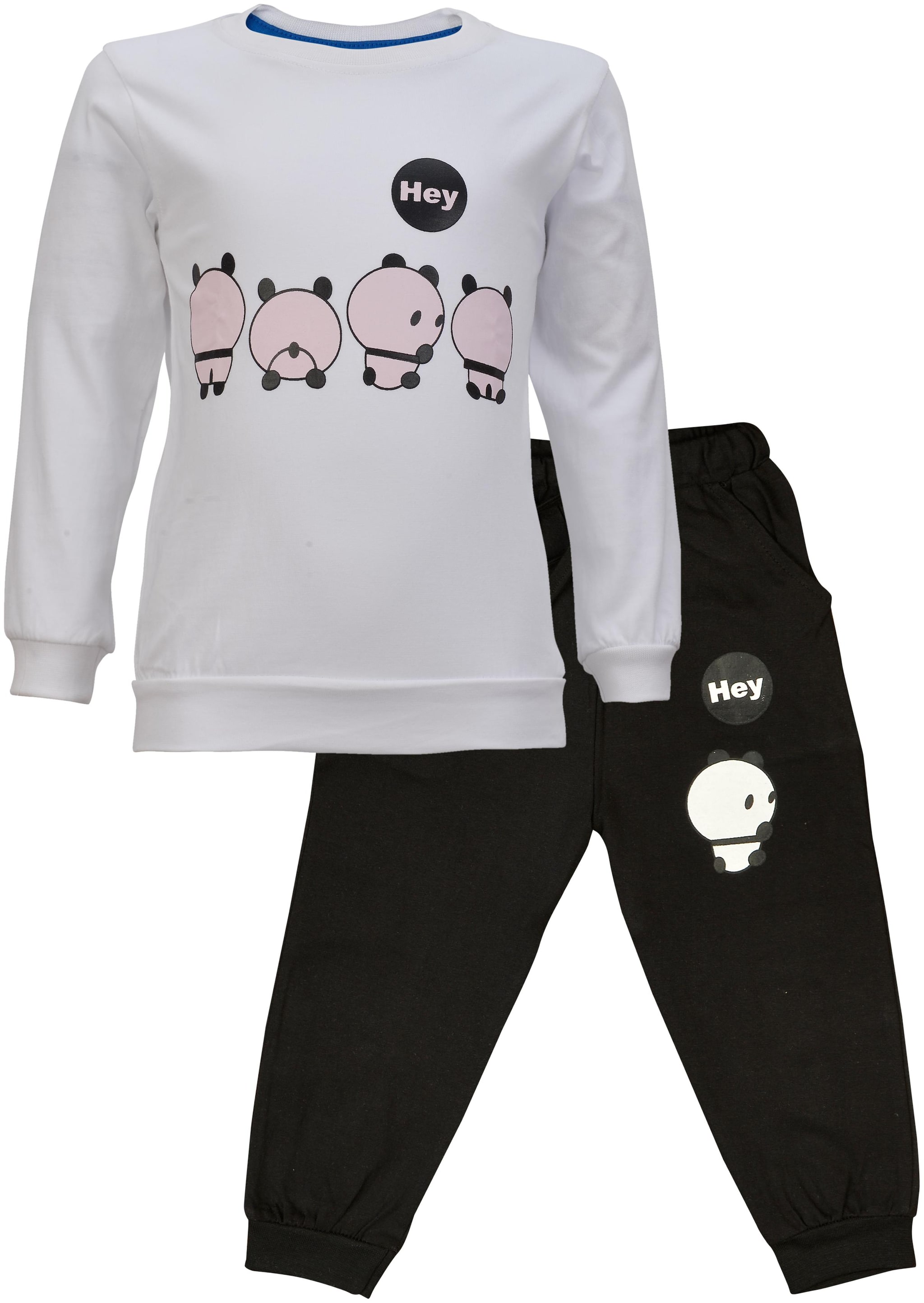 

Catcub Unisex Top bottom set - White Black