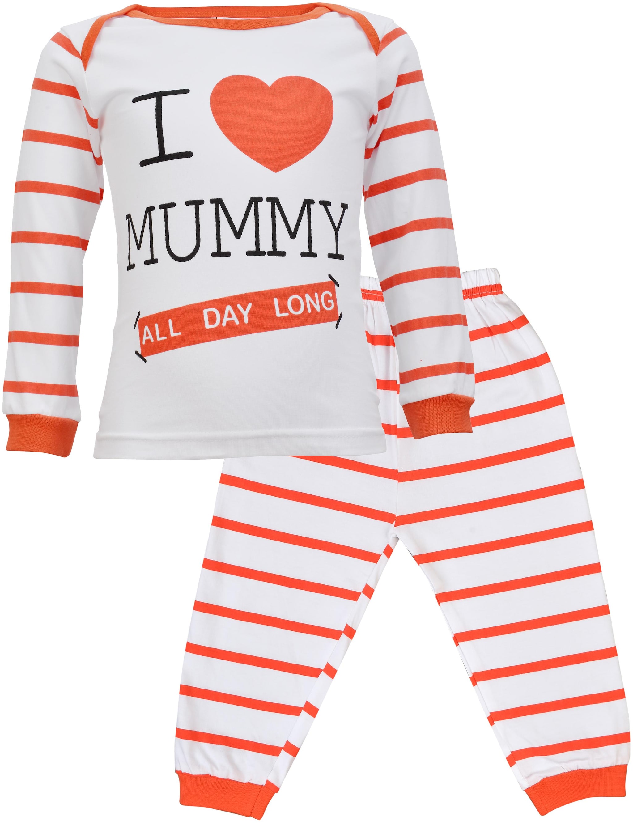

Catcub Cotton Striped Top Bottom Set - Red White